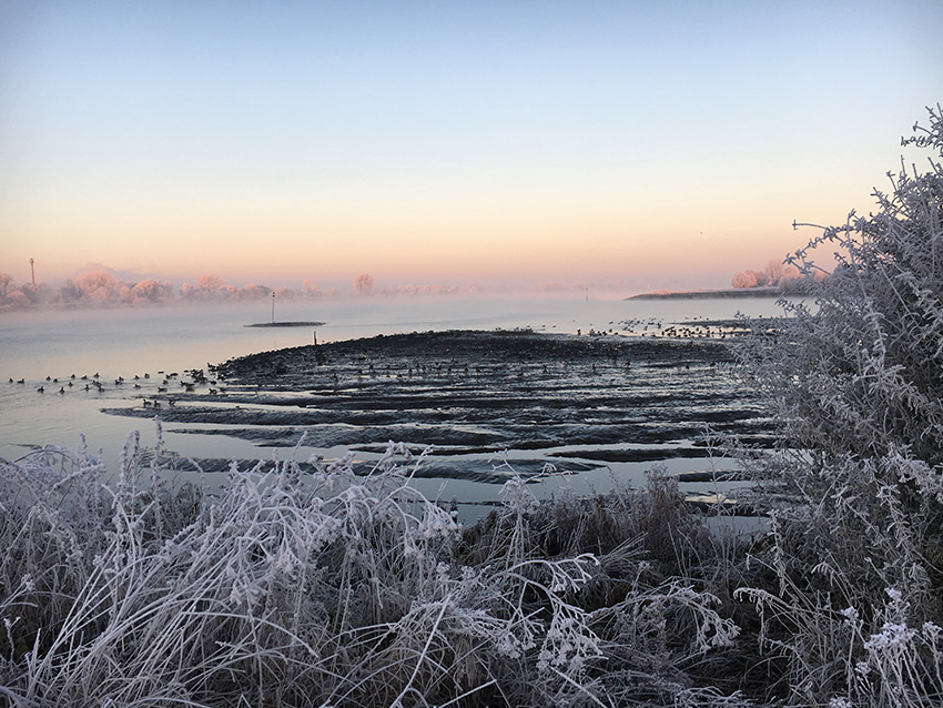 Winterlandschaft an der Weser